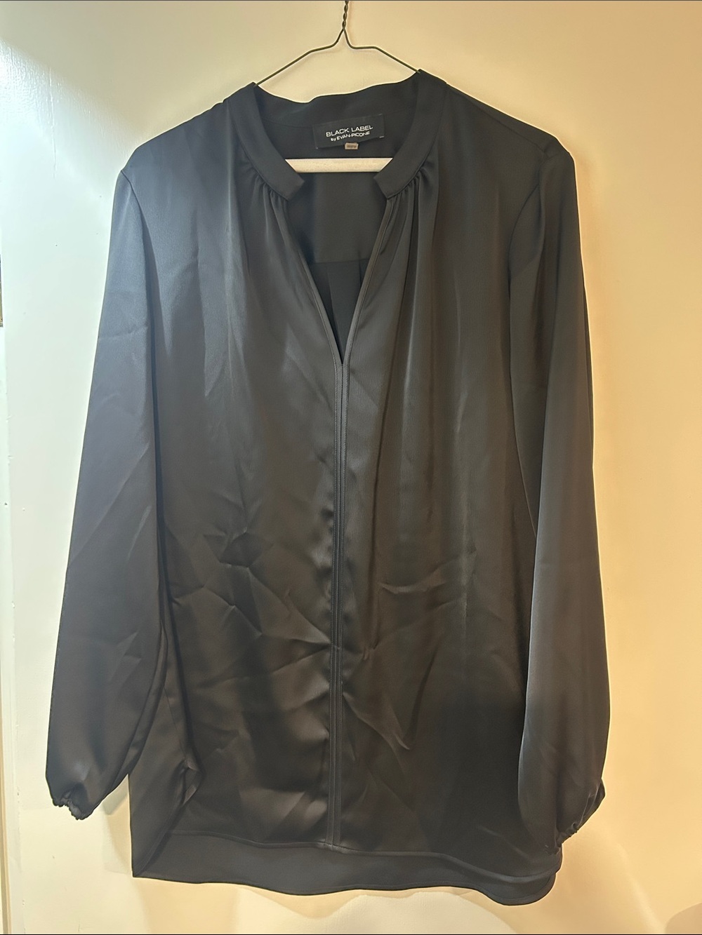 Black Label Black Long-Sleeve Blouse